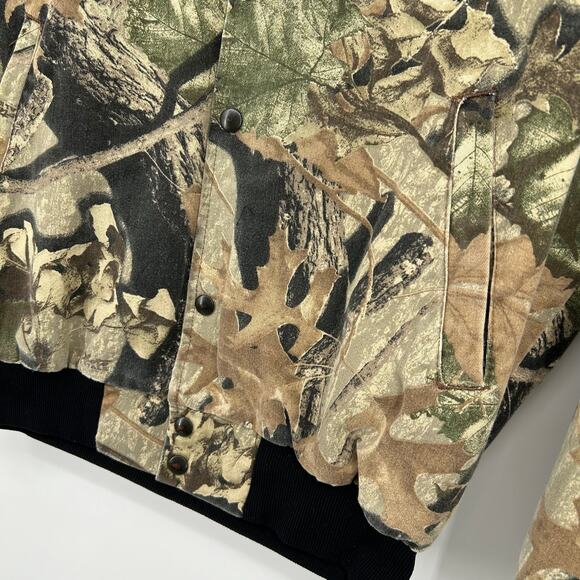 Vintage 80s 90s men's camo camouflage Westark hunting snap button bomber jacket - Picture 3 of 7